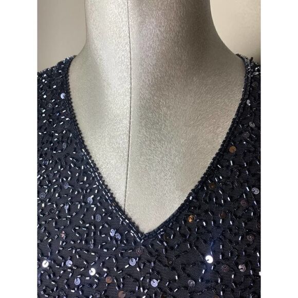 Laurance Kazar Sz M Beaded Blouse - Picture 6 of 7